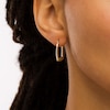 Thumbnail Image 2 of Rectangular Tube Hoop Earrings in 14K Gold