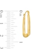 Rectangular Tube Hoop Earrings in 14K Gold
