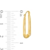 Thumbnail Image 3 of Rectangular Tube Hoop Earrings in 14K Gold
