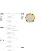 Thumbnail Image 3 of 6.0mm Opal Solitaire Rope-Textured Frame Stud Earrings in Sterling Silver and 10K Gold