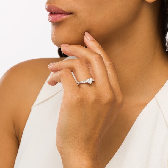 True Lab-Grown Diamonds by Vera Wang Love 1-1/2 CT. T.w. Engagement Ring in 14K White Gold (F/Vs2)
