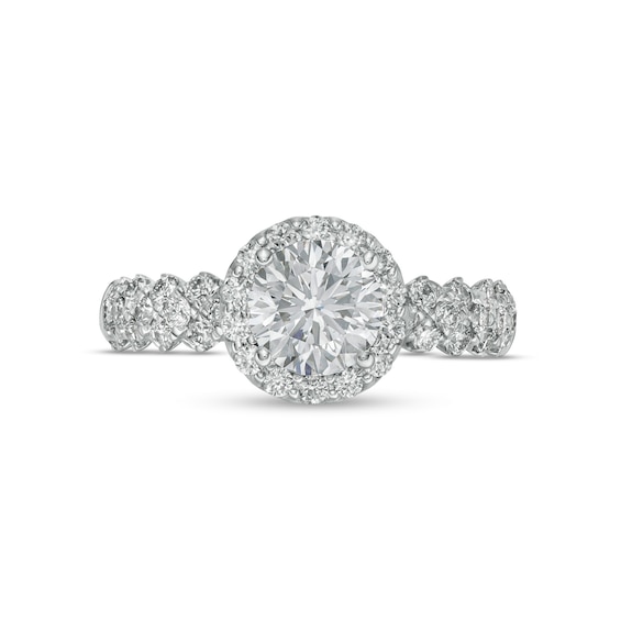 Vera Wang Love Collection 1-3/4 CT. T.w. Certified Lab-Grown Diamond Frame Engagement Ring in 14K White Gold