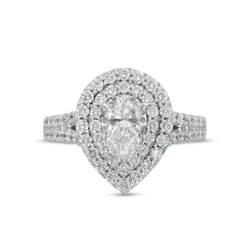 TRUE Lab-Created Diamonds by Vera Wang Love 2 CT. T.W. Double Frame Engagement Ring in 14K White Gold (F/VS2)