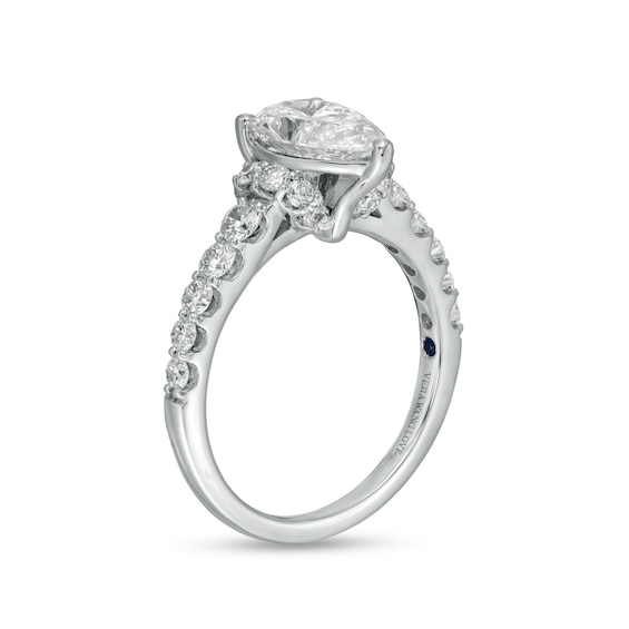 Vera Wang Love Collection 2-1/4 CT. T.w. Certified Lab-Grown Diamond Collar Engagement Ring in 14K White Gold