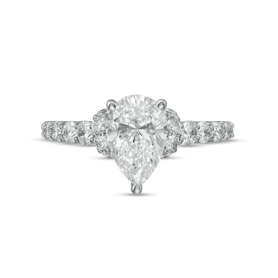 Vera Wang Love Collection 2-1/4 CT. T.w. Certified Lab-Grown Diamond Collar Engagement Ring in 14K White Gold