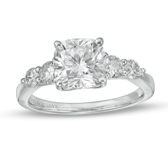 True Lab-Grown Diamonds by Vera Wang Love 2-1/2 CT. T.w. Five Stone Engagement Ring in 14K White Gold (F/Vs2)