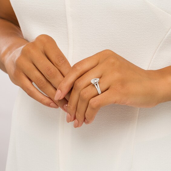 True Lab-Grown Diamonds by Vera Wang Love 2-3/4 CT. T.w. Split Shank Engagement Ring in 14K White Gold (F/Vs2)