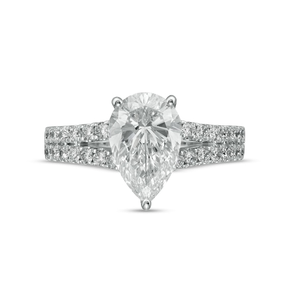 True Lab-Grown Diamonds by Vera Wang Love 2-3/4 CT. T.w. Split Shank Engagement Ring in 14K White Gold (F/Vs2)