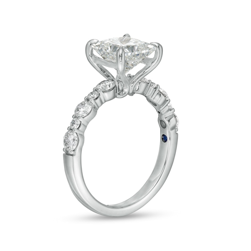Main Image 3 of TRUE Lab-Grown Diamonds by Vera Wang Love 2-3/4 CT. T.W. Scallop Shank Engagement Ring in 14K White Gold (F/VS2)