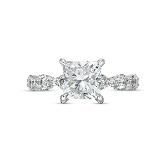 True Lab-Grown Diamonds by Vera Wang Love 2-3/4 CT. T.w. Scallop Shank Engagement Ring in 14K White Gold (F/Vs2)