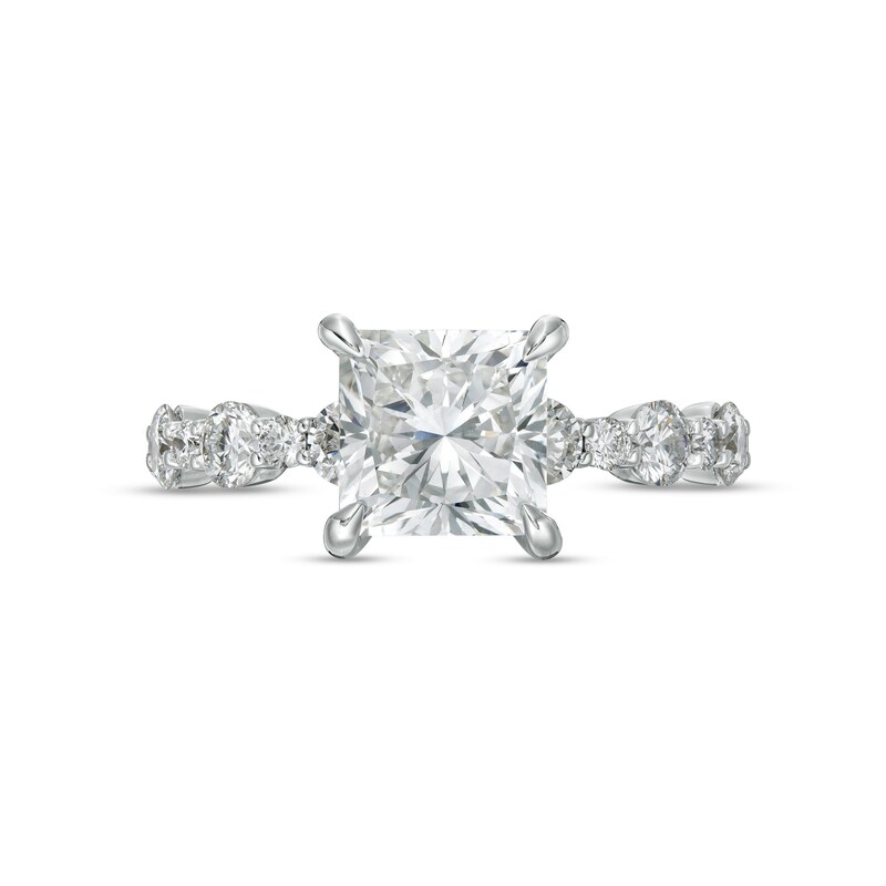 Main Image 4 of TRUE Lab-Grown Diamonds by Vera Wang Love 2-3/4 CT. T.W. Scallop Shank Engagement Ring in 14K White Gold (F/VS2)