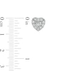 Thumbnail Image 4 of 1 CT. T.W. Diamond Heart-Shaped Frame Pendant and Stud Earrings Set in Sterling Silver