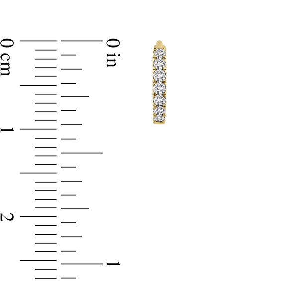 1/4 CT. T.w. Diamond Hoop Earrings in 10K gold
