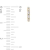 Thumbnail Image 2 of 1/8 CT. T.W. Baguette and Round Diamond Hoop Earrings in 10K Gold