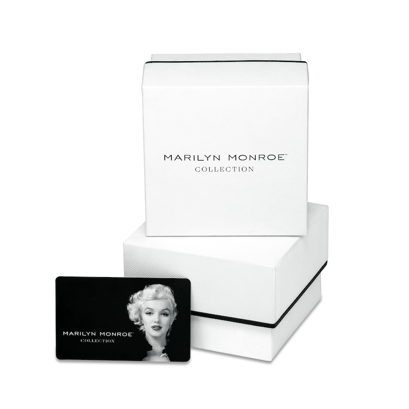 Main Image 4 of Marilyn Monroe™ Collection 1/2 CT. T.W. Baguette and Round Diamond Circle Pendant in 10K White Gold