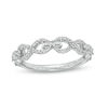 Thumbnail Image 1 of Marilyn Monroe™ Collection 1/4 CT. T.W. Baguette and Round Diamond Infinity Link Ring in 10K White Gold