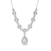 Thumbnail Image 1 of Marilyn Monroe™ Collection 1 CT. T.W. Composite Pear-Shaped Diamond Necklace in 10K White Gold