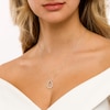 Thumbnail Image 3 of Marilyn Monroe™ Collection 1/2 CT. T.W. Baguette and Round Diamond Pear-Shaped Pendant in 10K White Gold