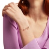 Thumbnail Image 2 of Child's 4.5-5.0mm Freshwater Cultured Pearl Double Heart Bracelet in 14K Gold – 6"