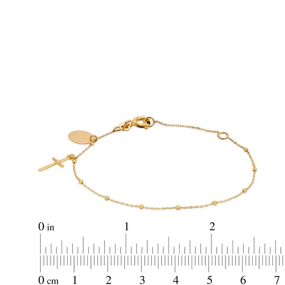 Child's Rosary Charm Bracelet in 14K Gold – 6.5"