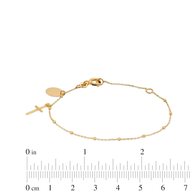 Child's Rosary Charm Bracelet in 14K Gold – 6.5"