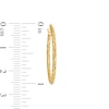 Thumbnail Image 2 of 25.0mm Textured Tube Hoop Earrings in 14K Gold