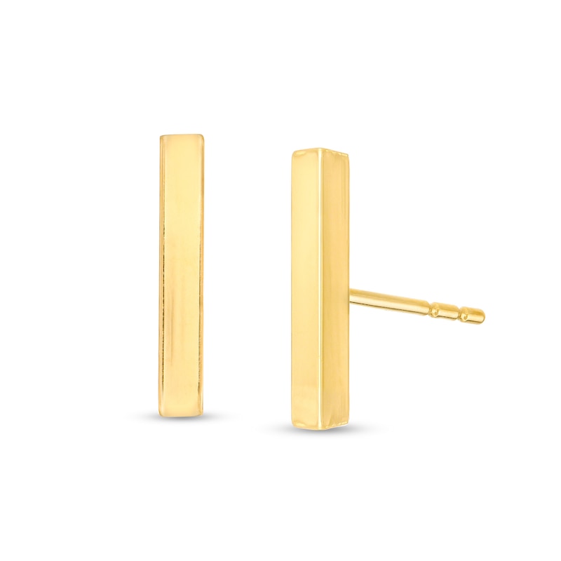 2.0mm Three-Dimensional Mini Bar Stud Earrings in 14K Gold | Zales