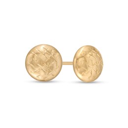 6.0mm Diamond-Cut Bead Stud Earrings in 14K Gold