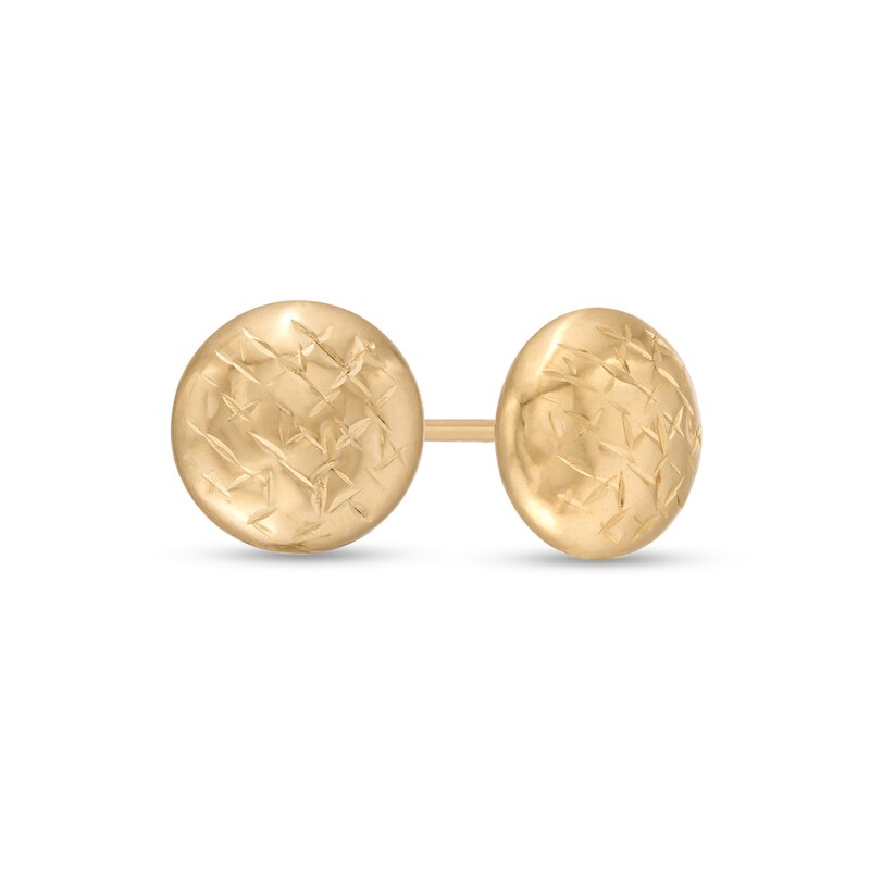Main Image 1 of 6.0mm Diamond-Cut Bead Stud Earrings in 14K Gold
