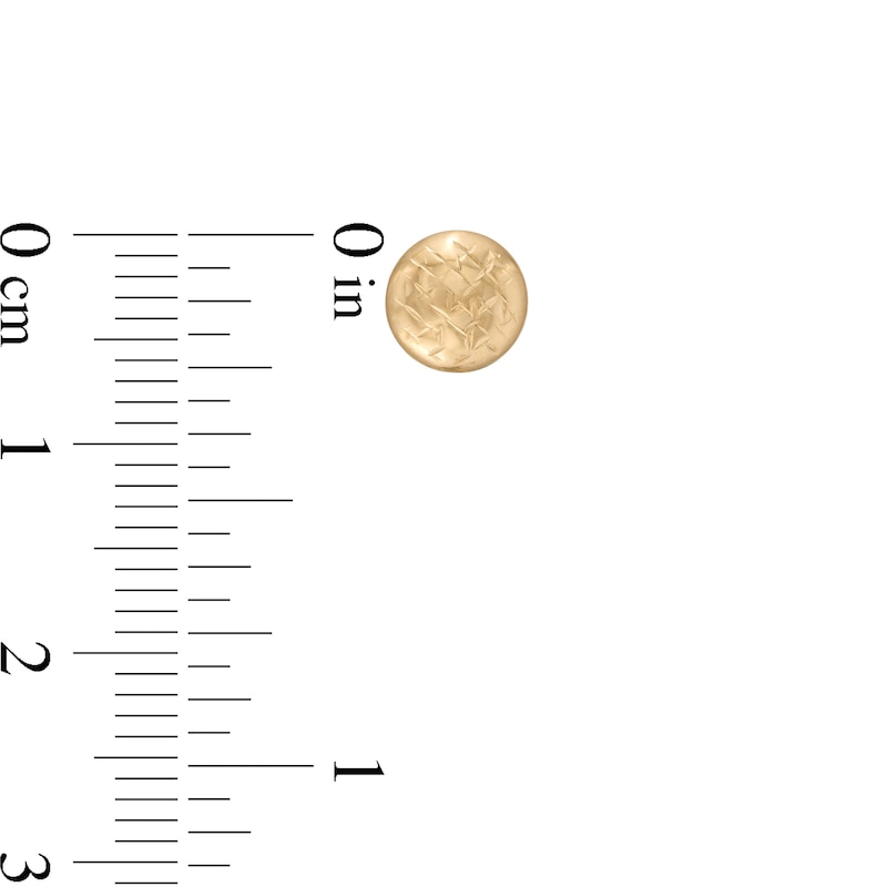 Main Image 3 of 6.0mm Diamond-Cut Bead Stud Earrings in 14K Gold