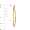 Thumbnail Image 2 of 35.0mm Diamond-Cut Tube Hoop Earrings in 14K Gold