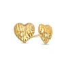 Thumbnail Image 0 of Puff Button Heart Stud Earrings in 14K Gold