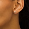 Thumbnail Image 1 of Puff Button Heart Stud Earrings in 14K Gold