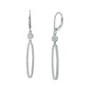 Thumbnail Image 1 of 1/2 CT. T.W. Diamond Open Elongated Oval Drop Earrings in 10K White Gold