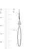 Thumbnail Image 3 of 1/2 CT. T.W. Diamond Open Elongated Oval Drop Earrings in 10K White Gold