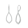 Thumbnail Image 1 of 1/2 CT. T.W. Diamond Open Teardrop Earrings in 10K White Gold