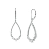 Thumbnail Image 0 of 1/2 CT. T.W. Diamond Open Teardrop Earrings in 10K White Gold