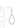 1/2 CT. T.W. Diamond Open Teardrop Earrings in 10K White Gold