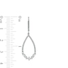 Thumbnail Image 2 of 1/2 CT. T.W. Diamond Open Teardrop Earrings in 10K White Gold