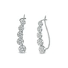 Thumbnail Image 1 of 1 CT. T.W. Composite Diamond Five Stone Crawler Earrings in 10K White Gold