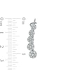 Thumbnail Image 3 of 1 CT. T.W. Composite Diamond Five Stone Crawler Earrings in 10K White Gold