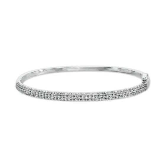 2-1/2 CT. T.w. Diamond Bangle in 10K White Gold – 7.25"