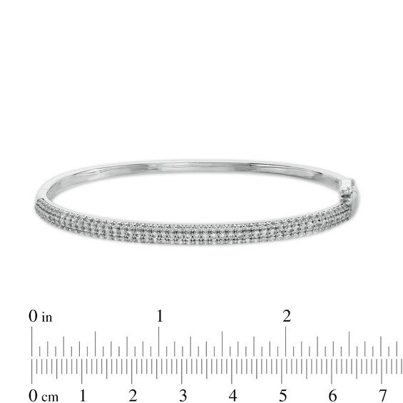 2-1/2 CT. T.w. Diamond Bangle in 10K White Gold â 7.25"