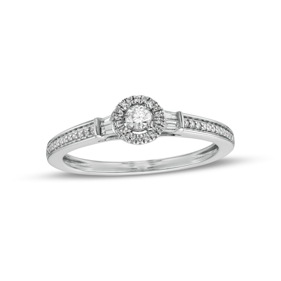 Cherished Promise Collectionâ¢ 1/5 CT. T.w. Diamond Frame Promise Ring in 10K White Gold