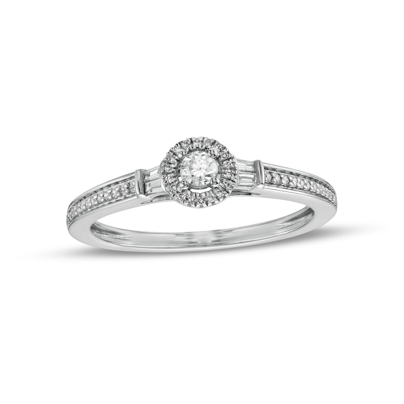 Cherished Promise Collection™ 1/5 CT. T.W. Diamond Frame Promise Ring in 10K White Gold