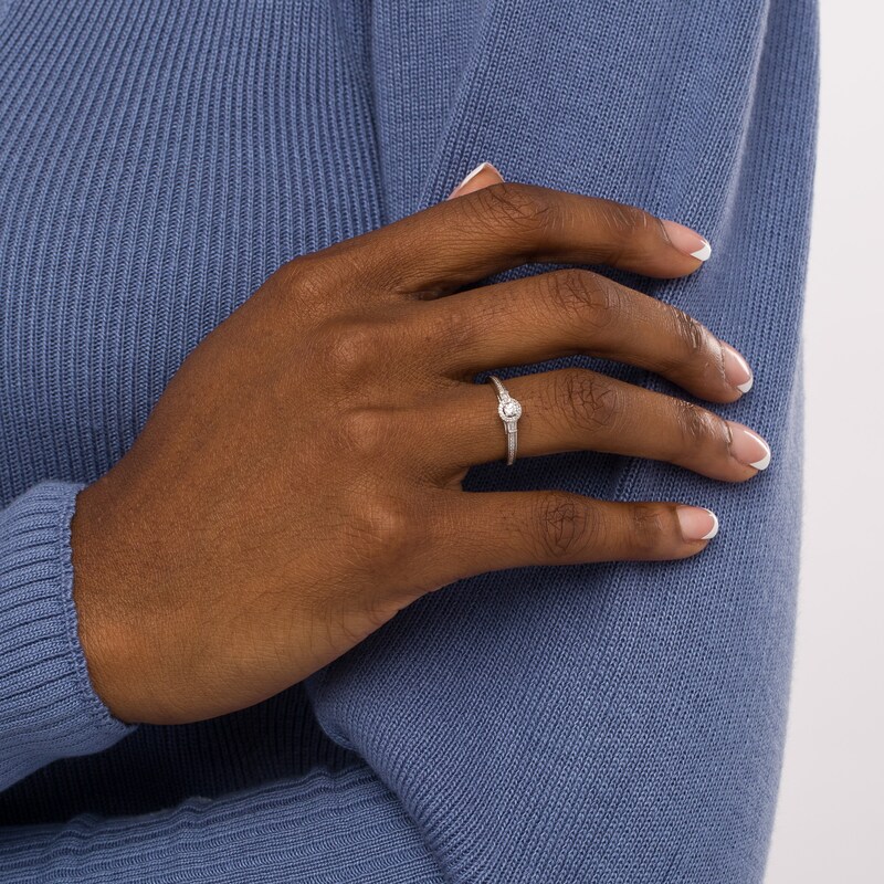 Cherished Promise Collection™ 1/5 CT. T.W. Diamond Frame Promise Ring in 10K White Gold