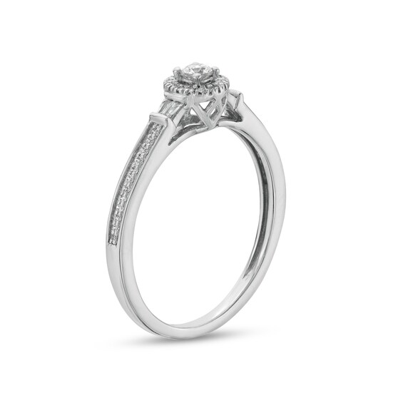 Cherished Promise Collectionâ¢ 1/5 CT. T.w. Diamond Frame Promise Ring in 10K White Gold
