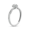 Thumbnail Image 3 of Cherished Promise Collection™ 1/5 CT. T.W. Princess-Cut Diamond Round Frame Twist Shank Promise Ring in 10K White Gold