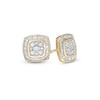 Thumbnail Image 1 of 1 CT. T.W. Cushion Composite Diamond Frame Stud Earrings in 10K Gold