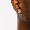 Thumbnail Image 2 of 1 CT. T.W. Cushion Composite Diamond Frame Stud Earrings in 10K Gold